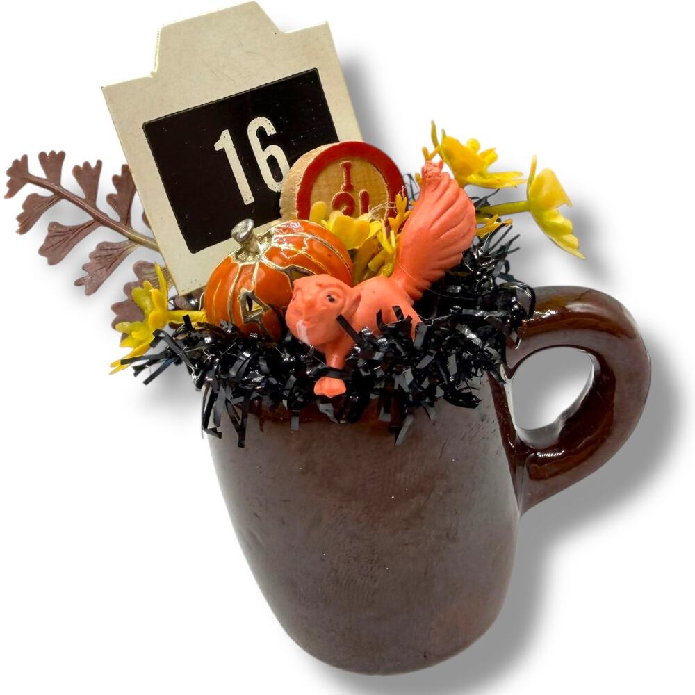 Fall Harvest Assemblage - Mini decorative display art
